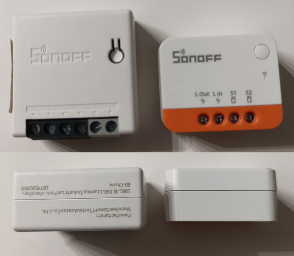 IMG_5213 Comparação do dispositivo Mini Zigbee L2 (ZBMINIL2 / Extreme) com o Sonoff Mini R2